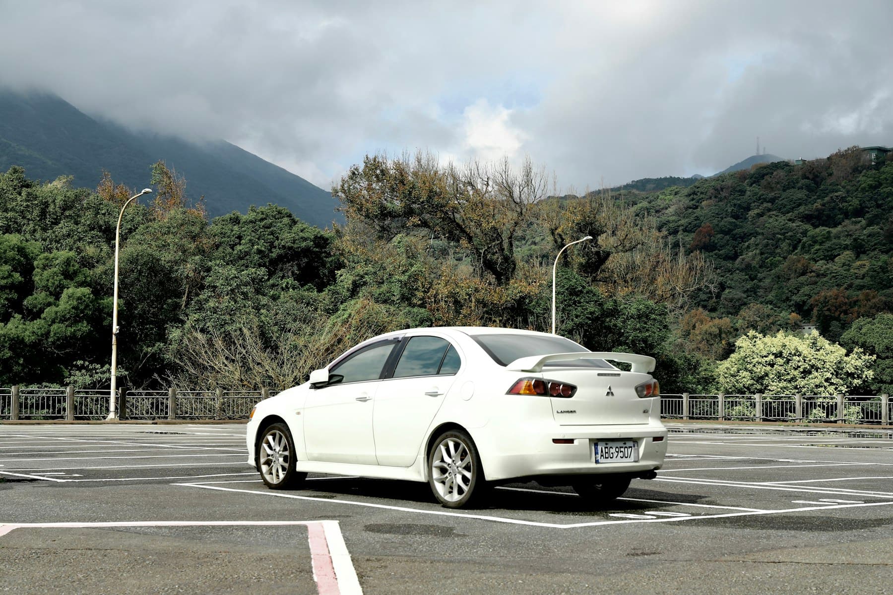 Representative sedan in a scenic setting
